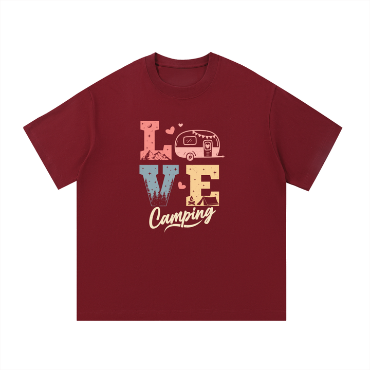 hiking lover Love Camping Pastel Caravan Retro Tee