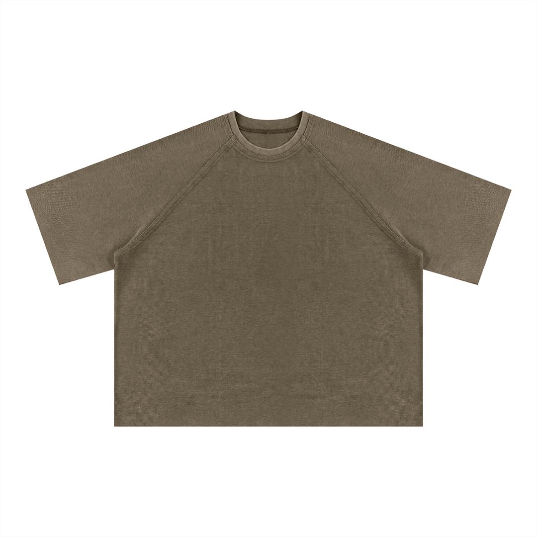 men t shirt Unisex Mineral Wash Boxy Waffle T-Shirt