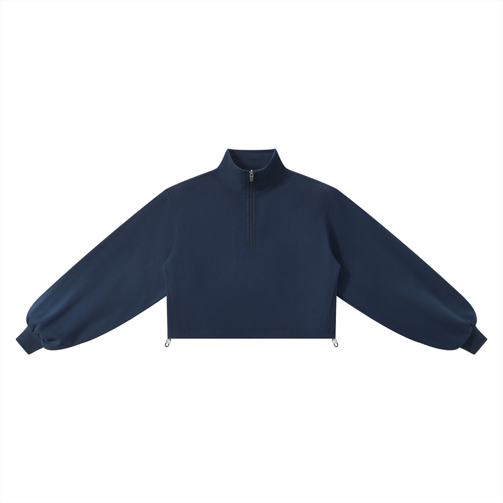 Women HODDIES Mock-Neck Quarter-Zip Sweatshirt