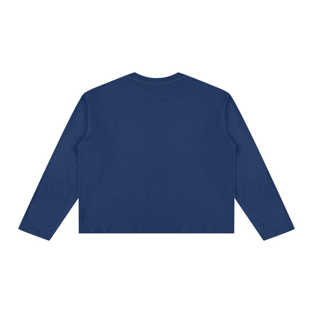 women t shirt Vintage Wash Long Sleeve Boxy T-Shirt