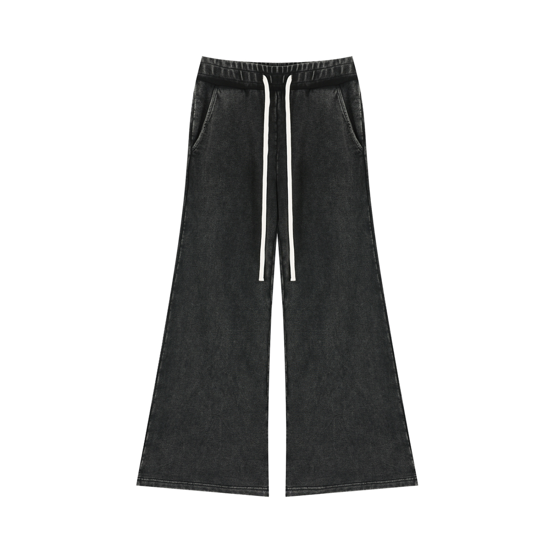 Women PENT  Mineral Wash Flared Leg Sweatpants