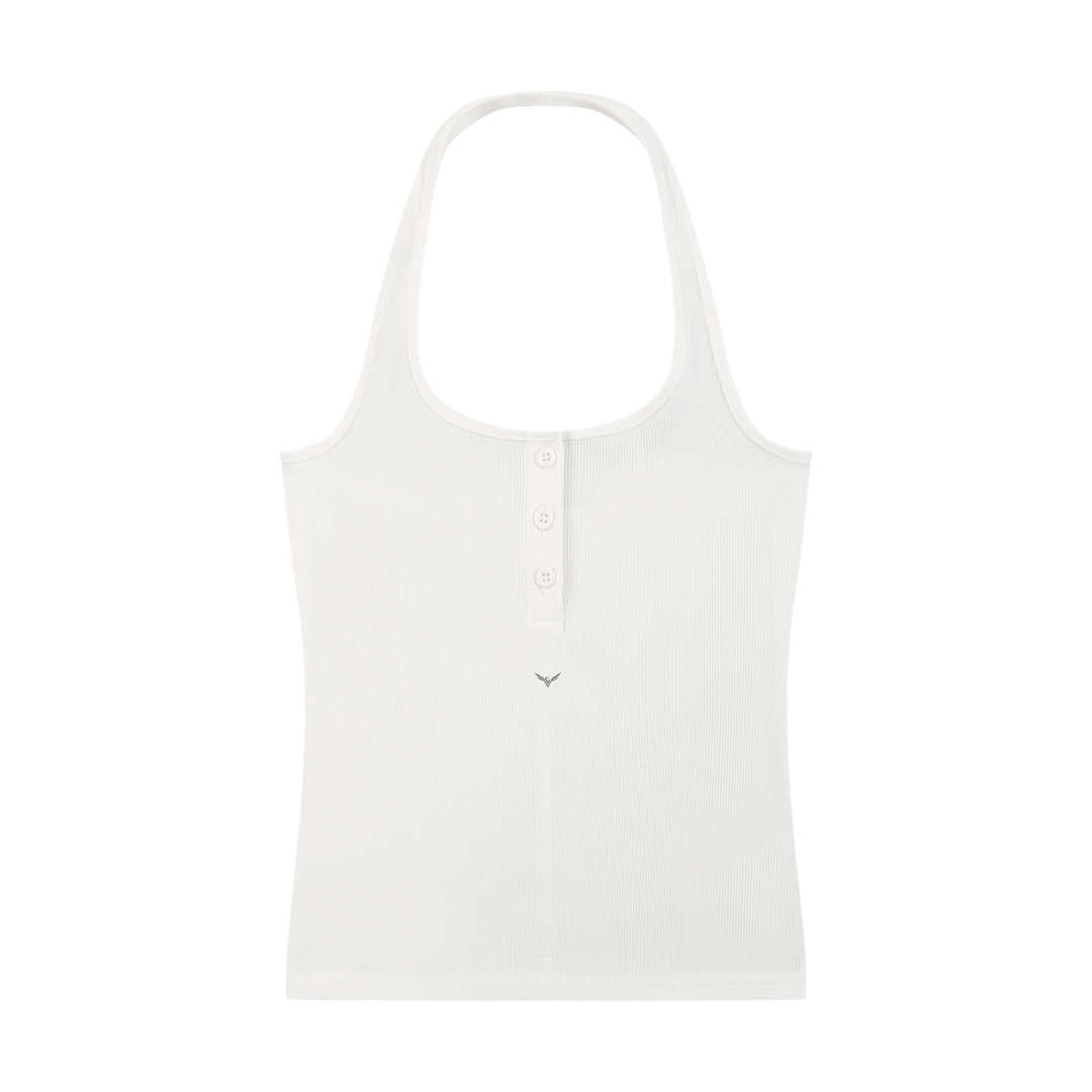 Women TANKTOP  Ribbed Henley Tank Top