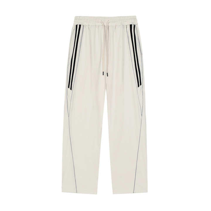 WOMEN PENT Reflection Striped Straight-Leg Sweatpants