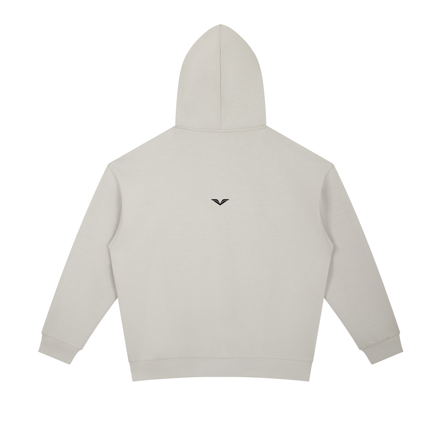 GALOVTE Snake Varsity Graphic Heavyweight Hoodie in Gray, back view.
