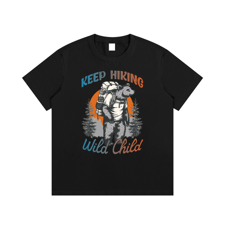 hiking lover Keep Hiking Wild Child Backpacking Bear Tee