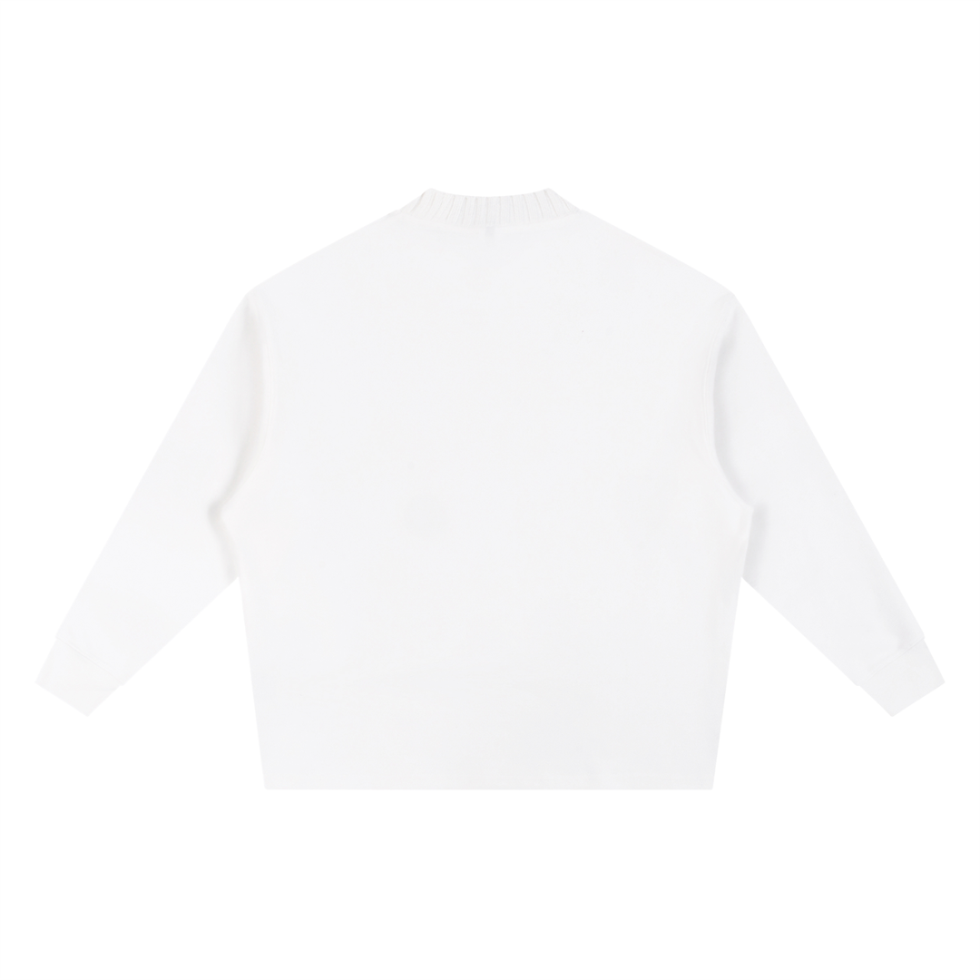 DAD LOVER UNISEX Knitted Round Neck Oversize Sweatshirt