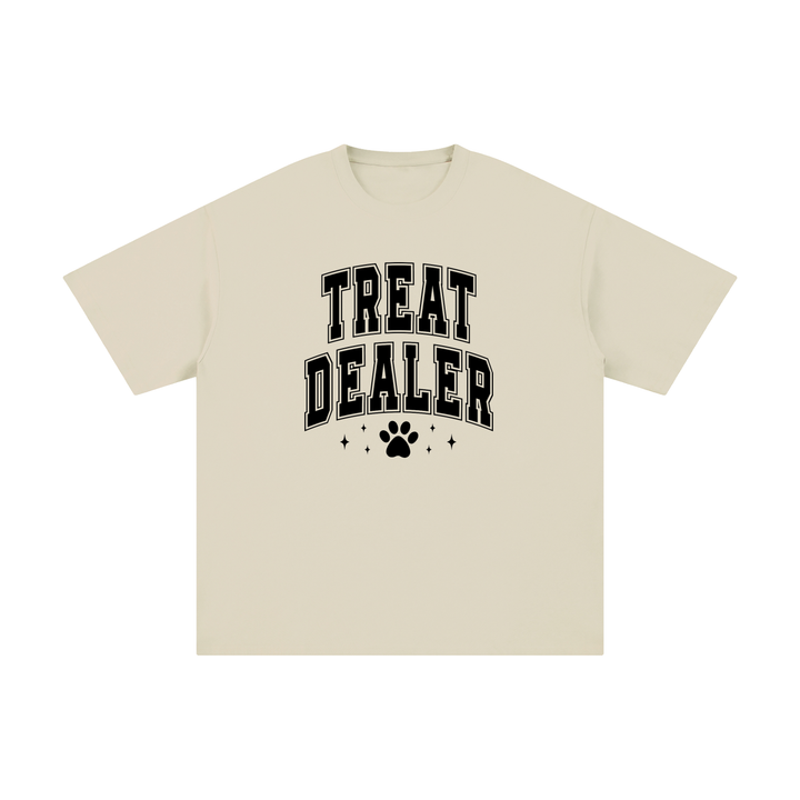 DAD LOVER Treat Dealer Varsity Paw Print Cotton Tee