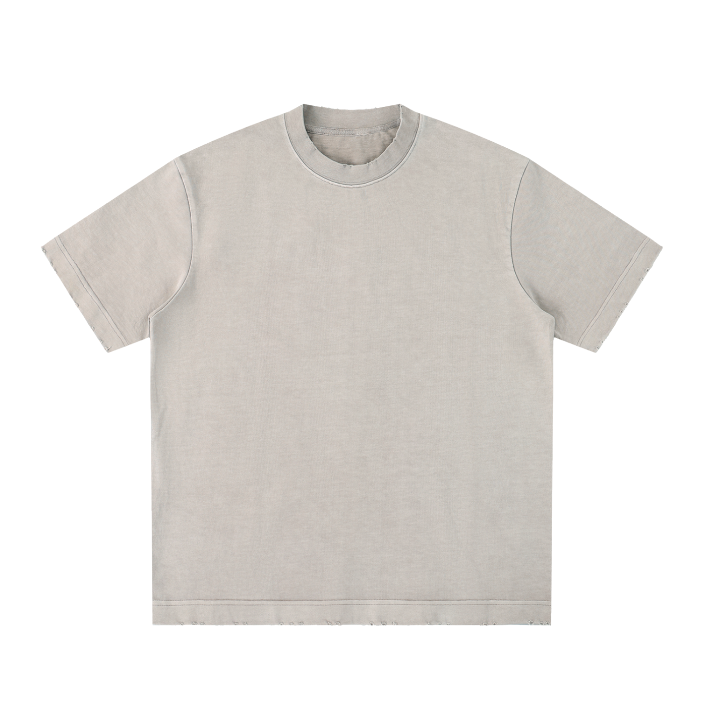 men Heavyweight Vintage Washed Frayed T-Shirt