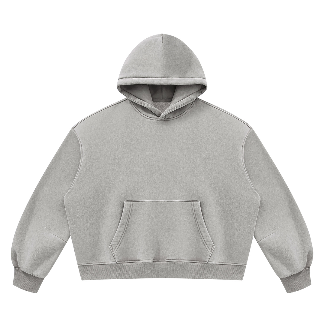 WOMEN HODDIES Vintage Wash Boxy Fleece Hoodie