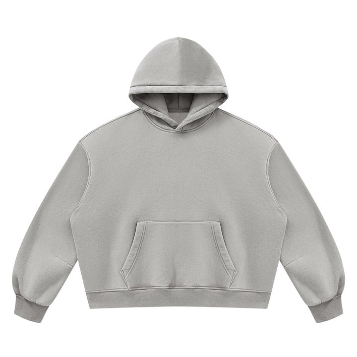 WOMEN HODDIES Vintage Wash Boxy Fleece Hoodie