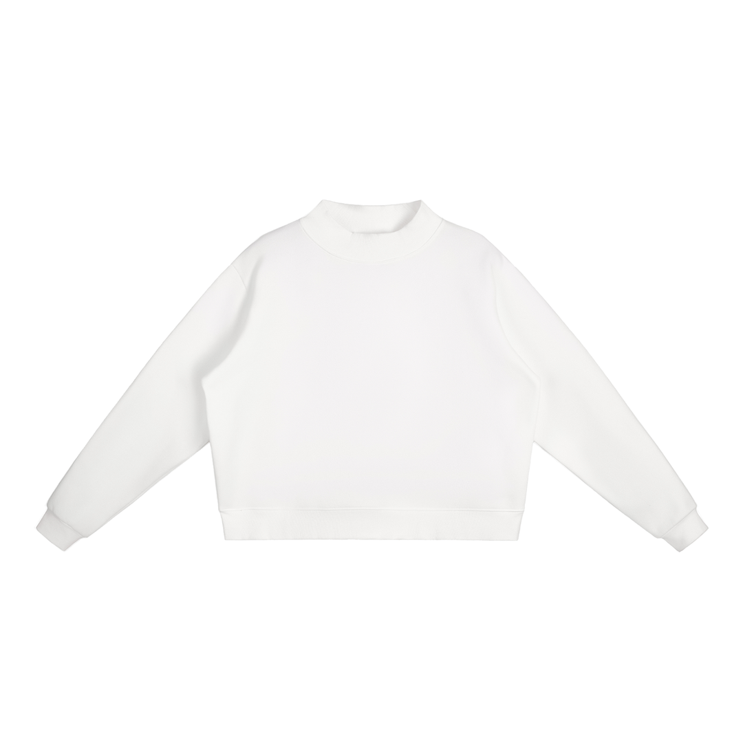 women graphics Essential Fleece Mock-Neck Crew Sweatshirt