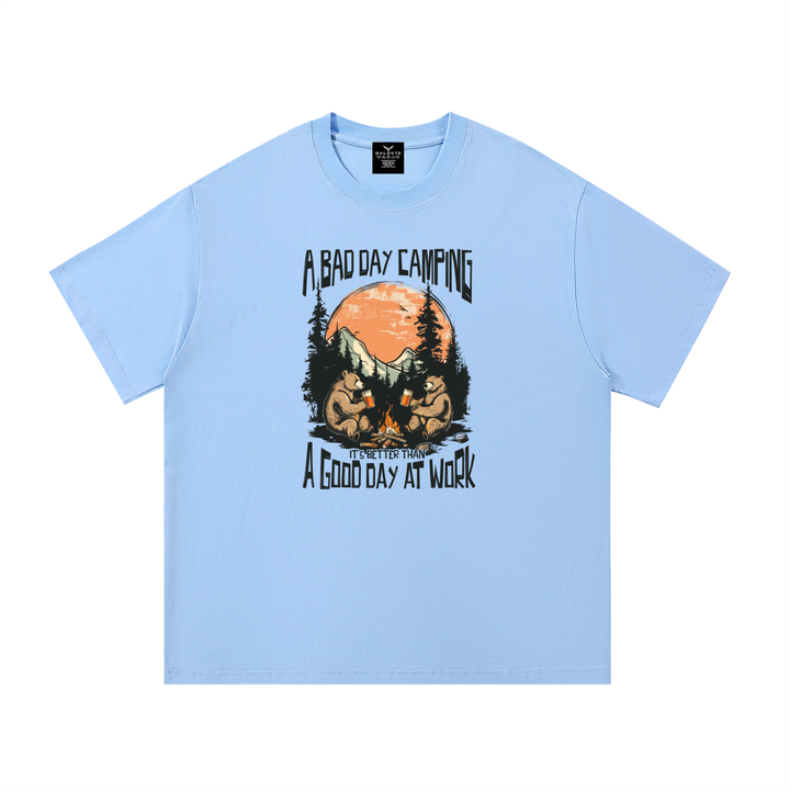 hiking lover A Bad Day Camping Beats A Good Day At Work Tee