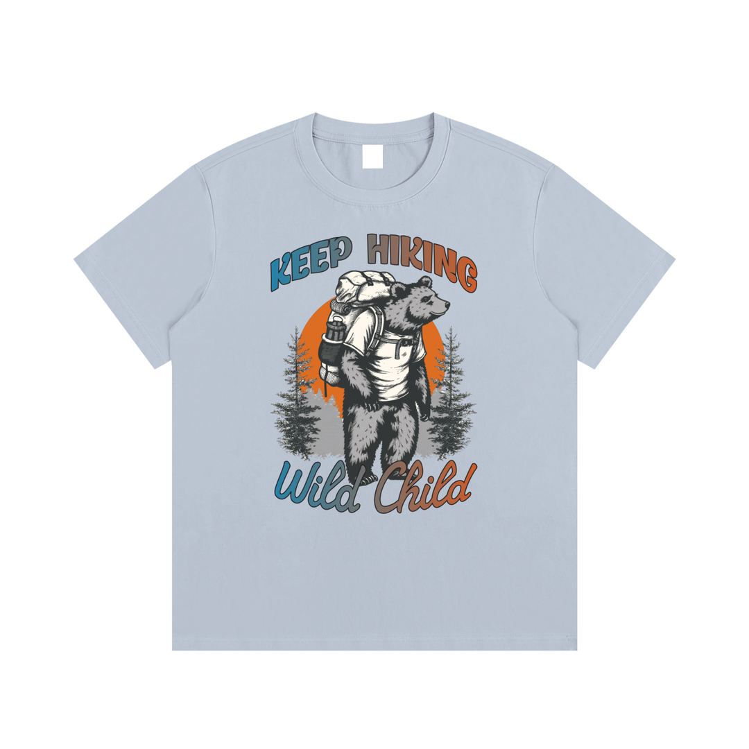 hiking lover Keep Hiking Wild Child Backpacking Bear Tee