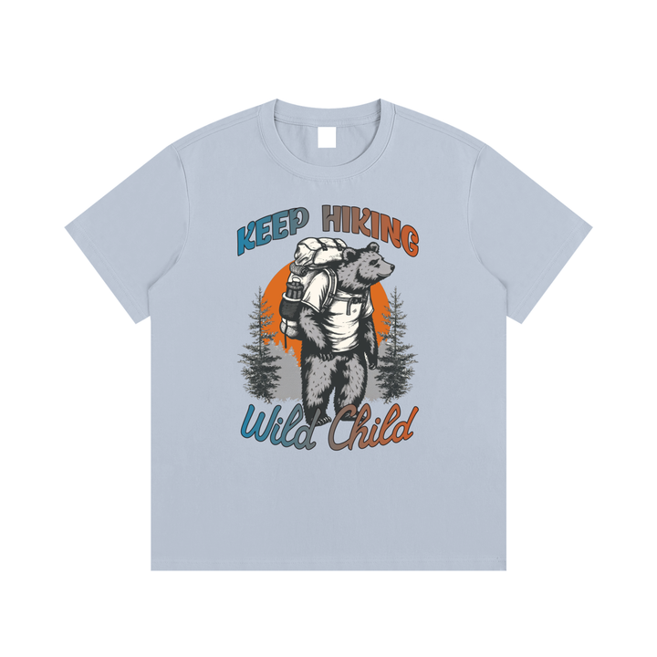 hiking lover Keep Hiking Wild Child Backpacking Bear Tee