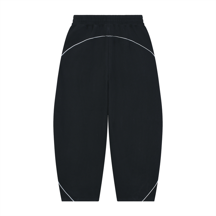 men pent  Piping Fleece Barrel Leg Sweatpants