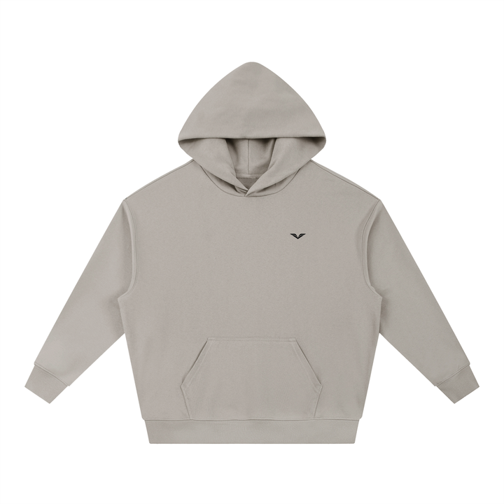 MEN HODDIES Wing Logo Heavyweight Drop Shoulder Hoodie — Stone