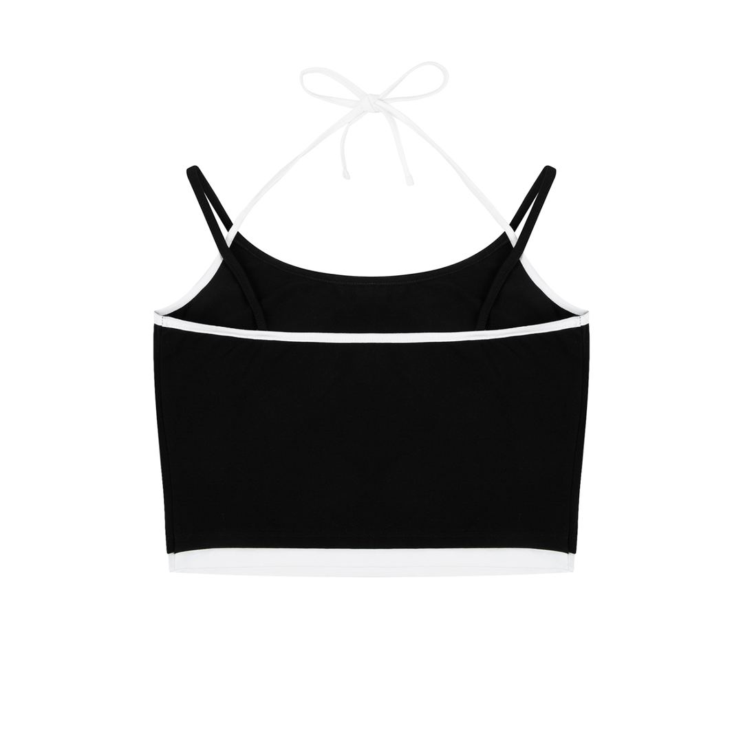 Contrast TANKTOP Binding Halter Tank Top