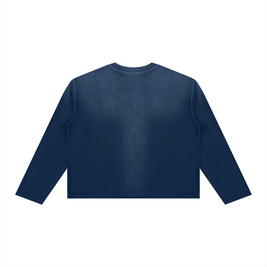 WOMEN GYM WEAR Sunfade Boxy Long Sleeve T-Shirt