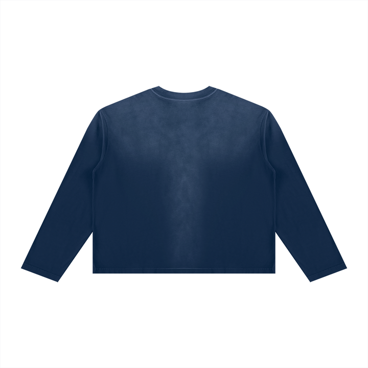 WOMEN GYM WEAR Sunfade Boxy Long Sleeve T-Shirt