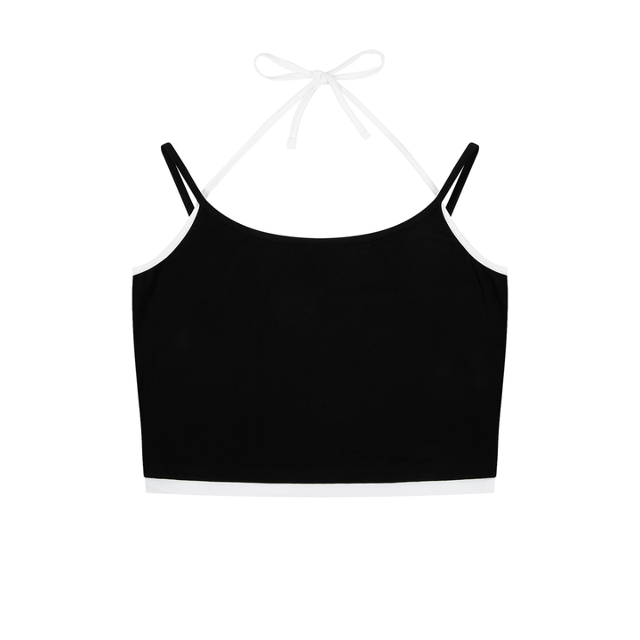 Contrast TANKTOP Binding Halter Tank Top