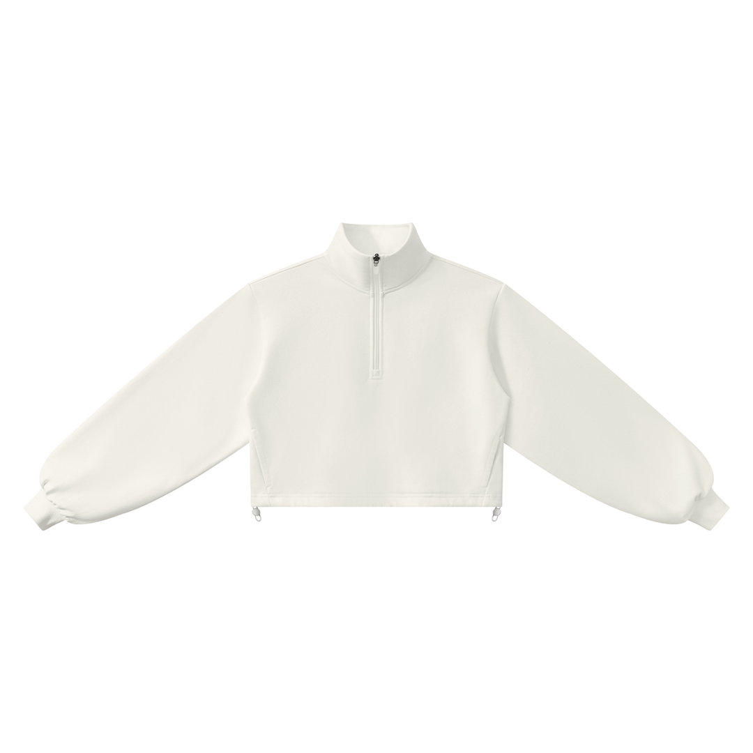 Women HODDIES Mock-Neck Quarter-Zip Sweatshirt