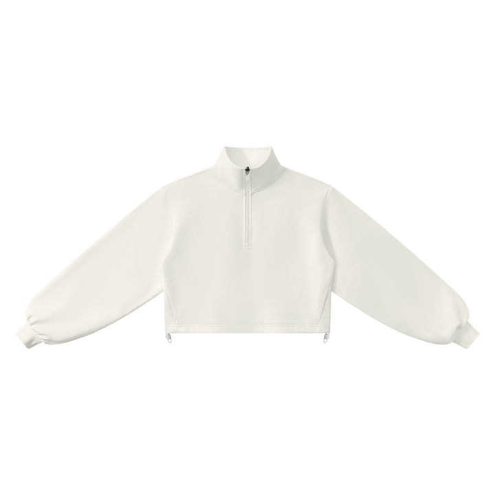 Women HODDIES Mock-Neck Quarter-Zip Sweatshirt