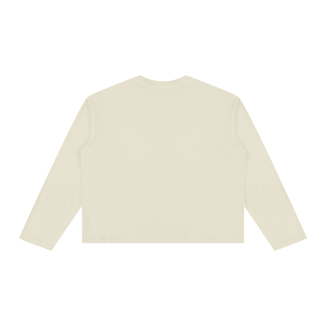 women t shirt Vintage Wash Long Sleeve Boxy T-Shirt