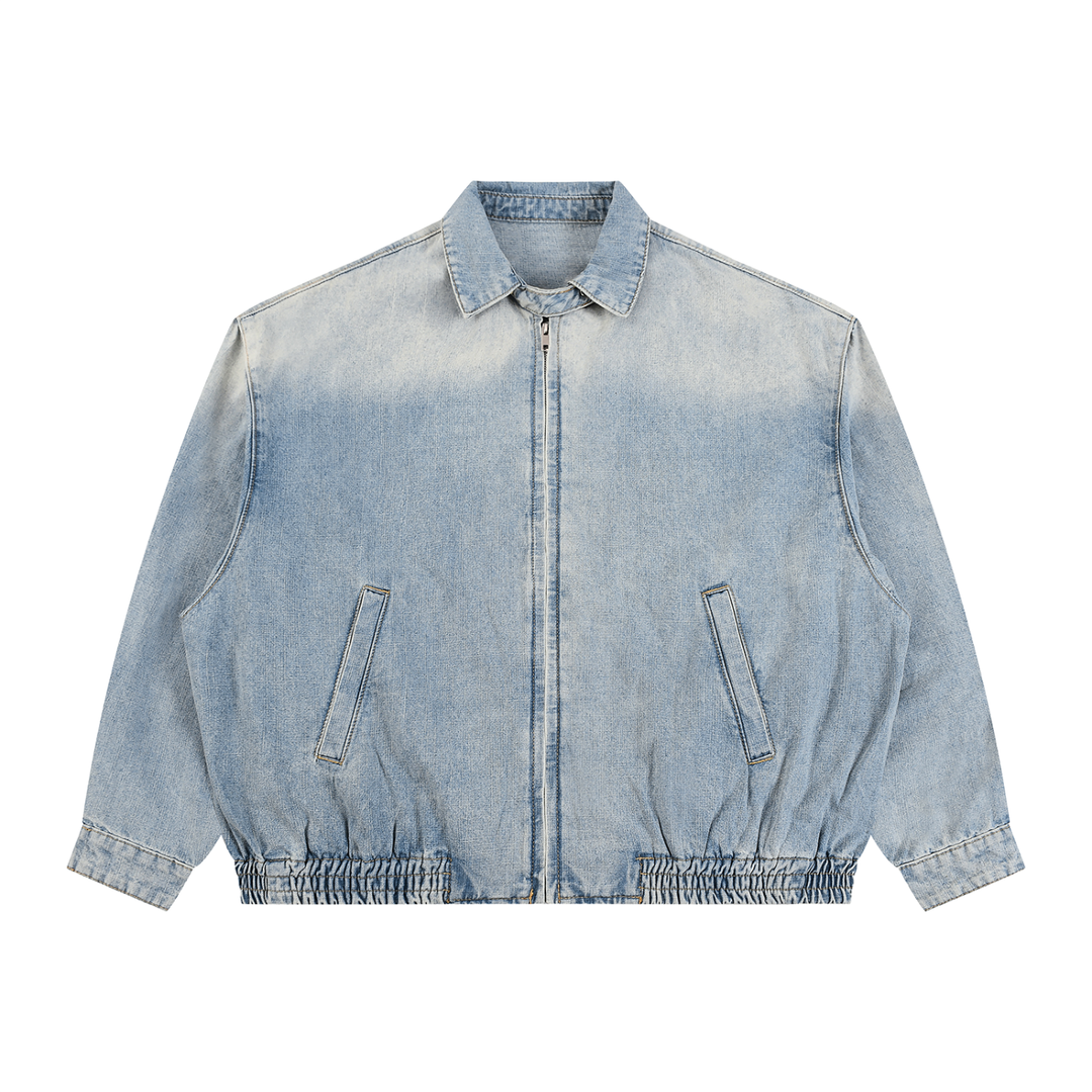 WOMEN COAT AND JACKET  Vintage Wash Full-Zip Denim Jacket