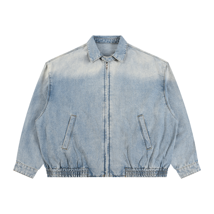 WOMEN COAT AND JACKET  Vintage Wash Full-Zip Denim Jacket