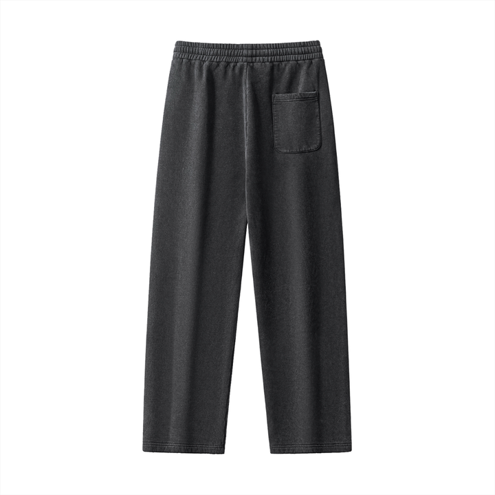 WOMEN PENT Frayed Enzyme Washed Fleece Sweatpants