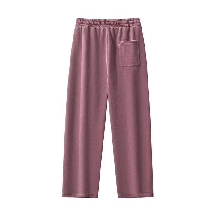 WOMEN PENT Frayed Enzyme Washed Fleece Sweatpants