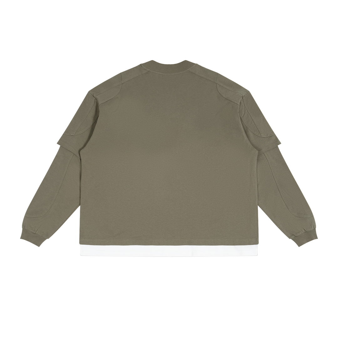 women hoddies  Paneled Layer Color Block T-Shirt