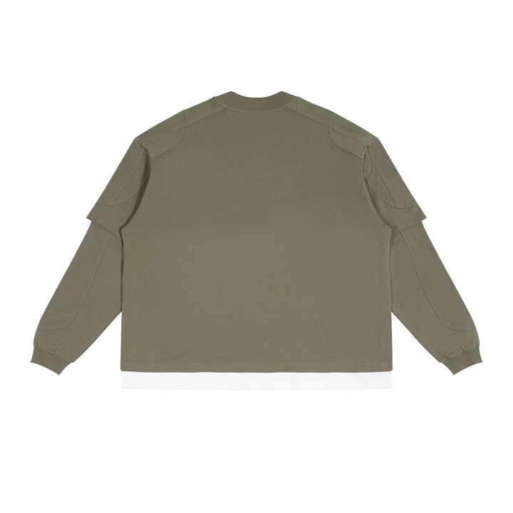 women hoddies  Paneled Layer Color Block T-Shirt