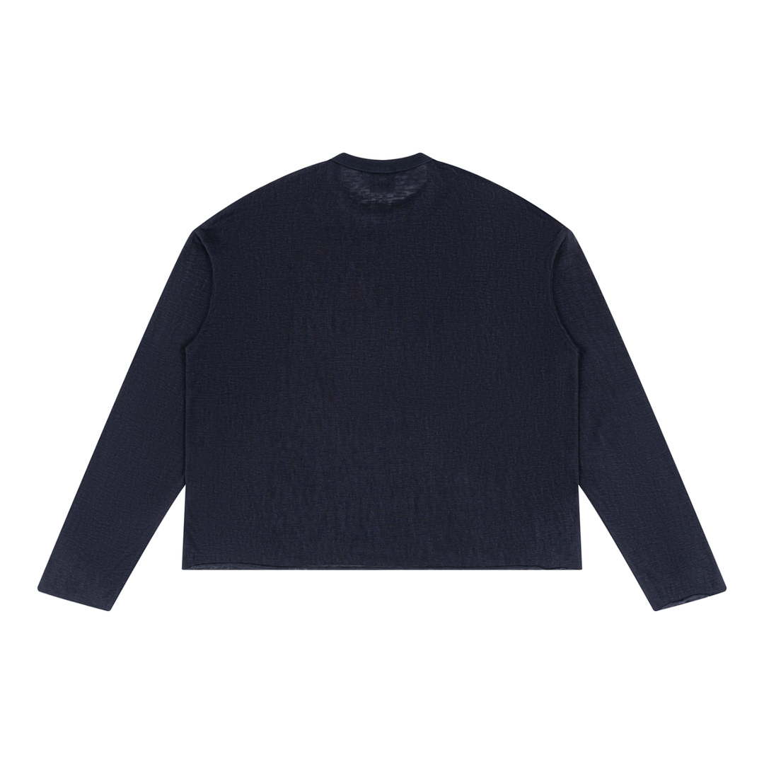 men brand Raw Edge Long Sleeve T-Shirt
