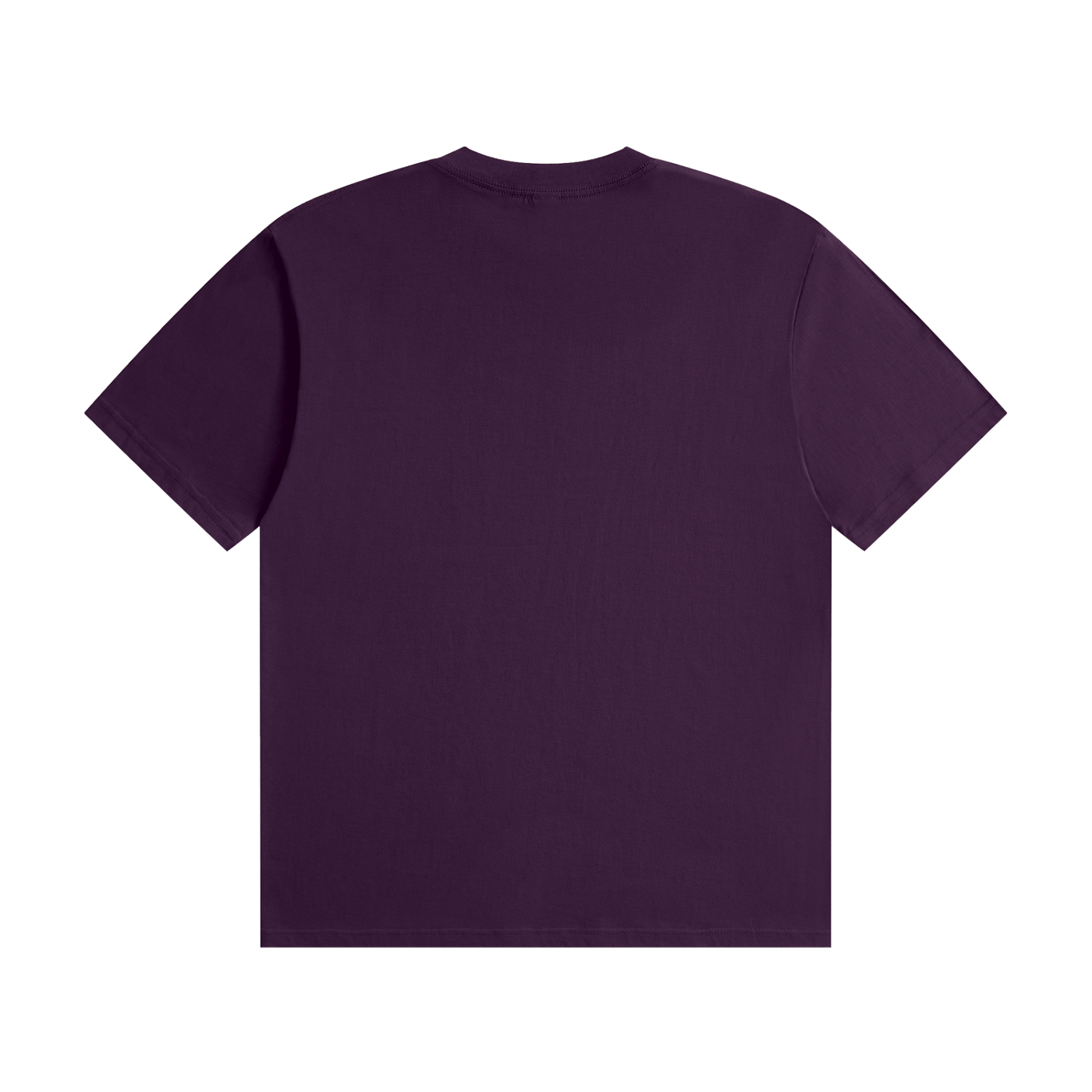 Official Bigfoot Research Team Retro Sunset Tee in Purple, back view.