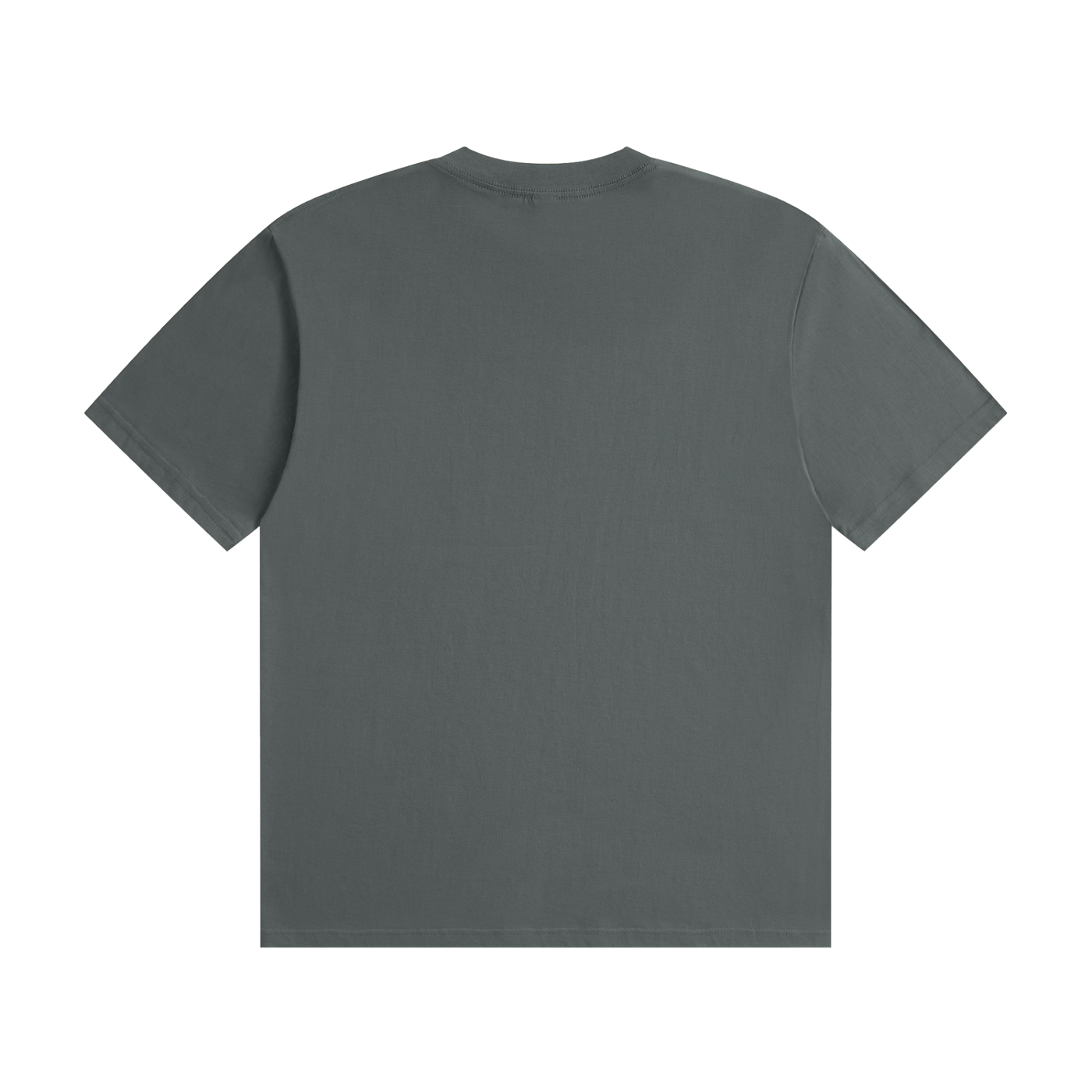 Official Bigfoot Research Team Retro Sunset Tee in Gray, back view.