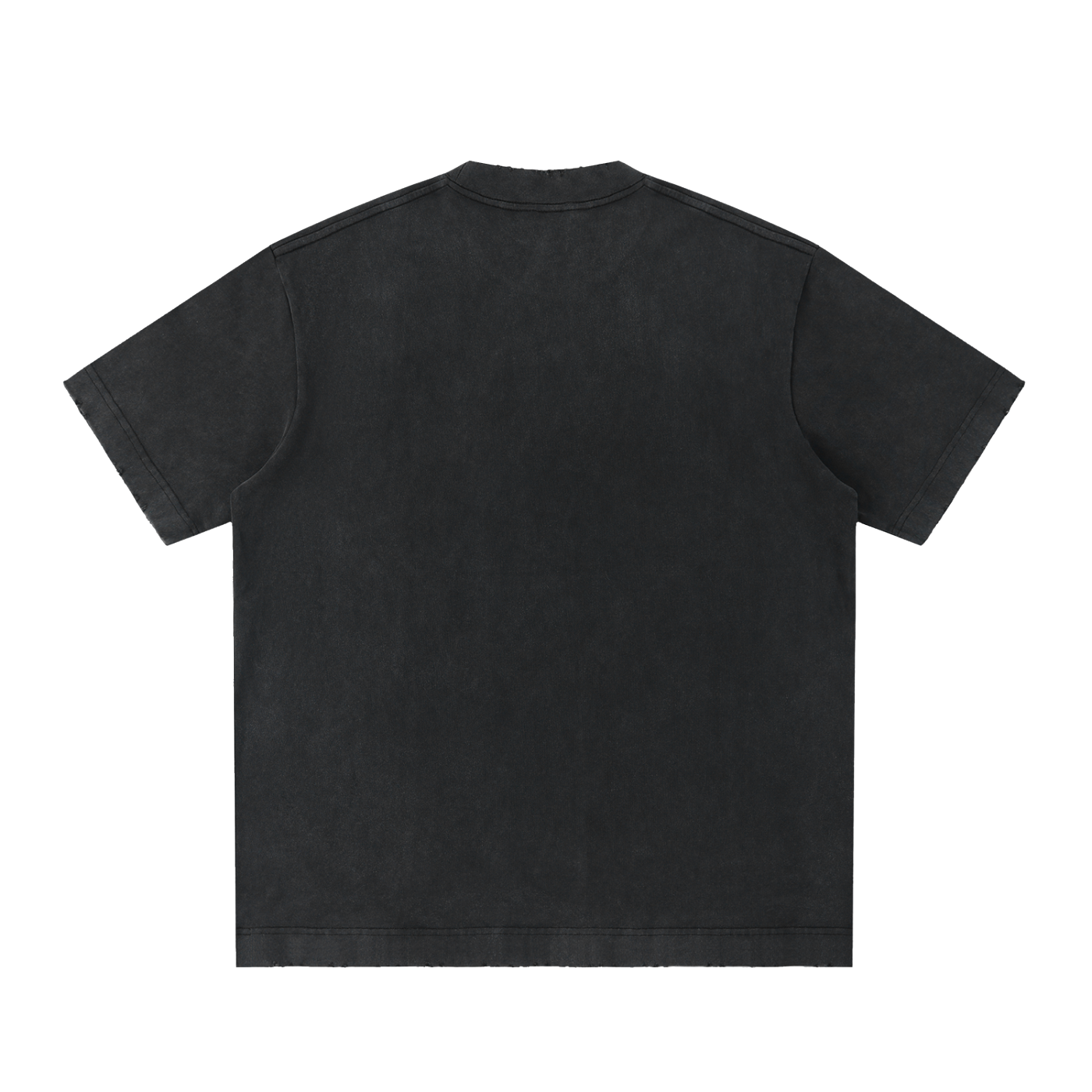 men Heavyweight Vintage Washed Frayed T-Shirt