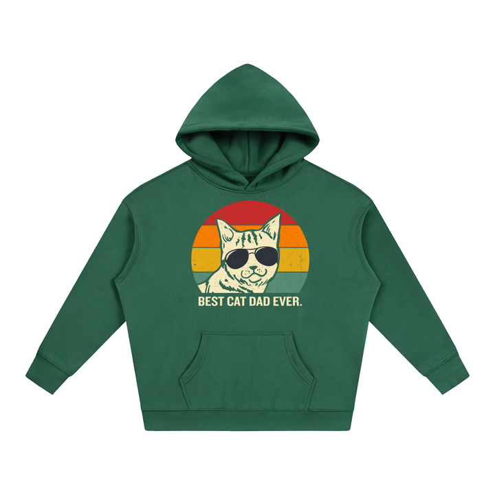 dad lover Best Cat Dad Ever Retro Sunset Hoodie