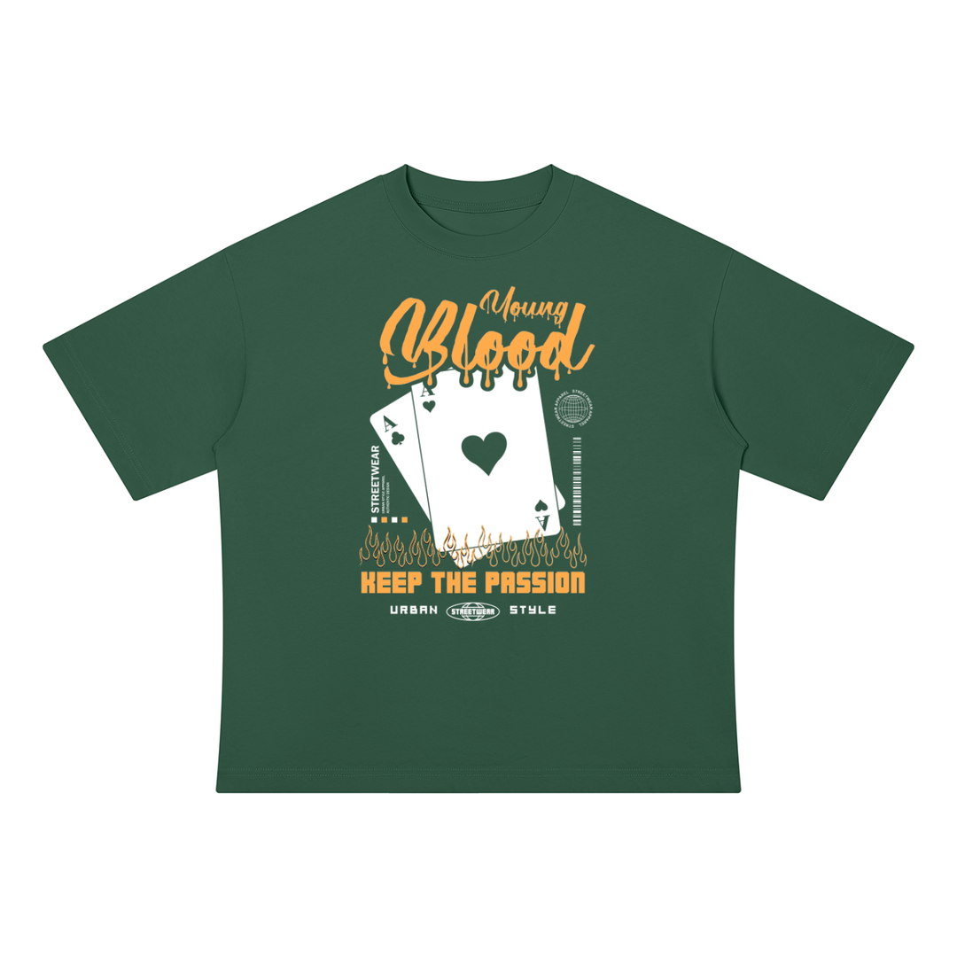 men graphic Drop Shoulder Cotton T-Shirt