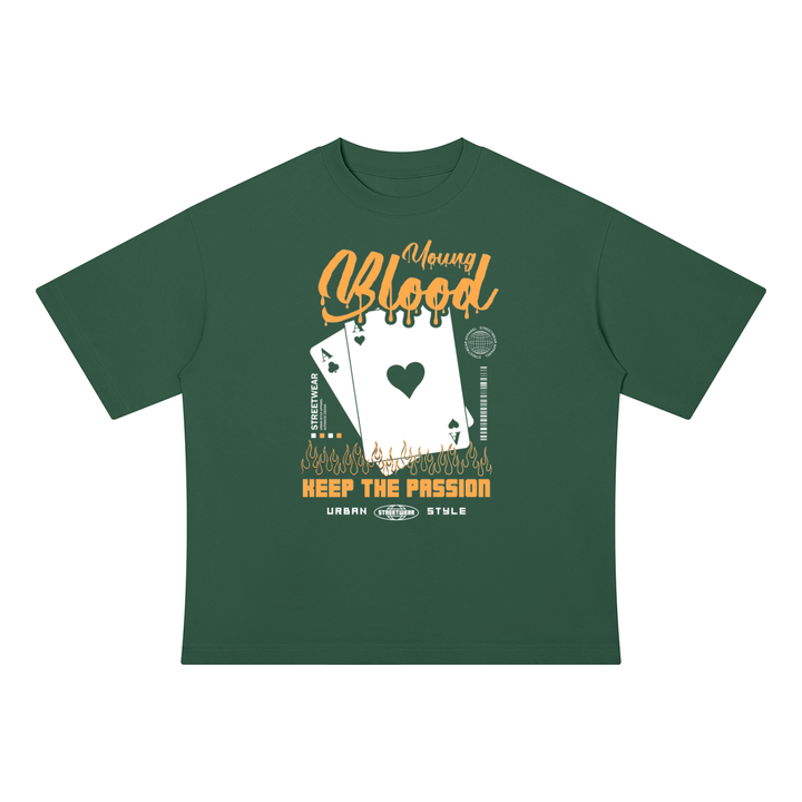 men graphic Drop Shoulder Cotton T-Shirt