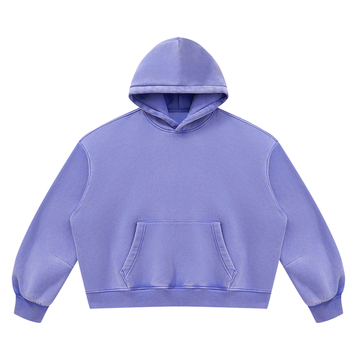 WOMEN HODDIES Vintage Wash Boxy Fleece Hoodie