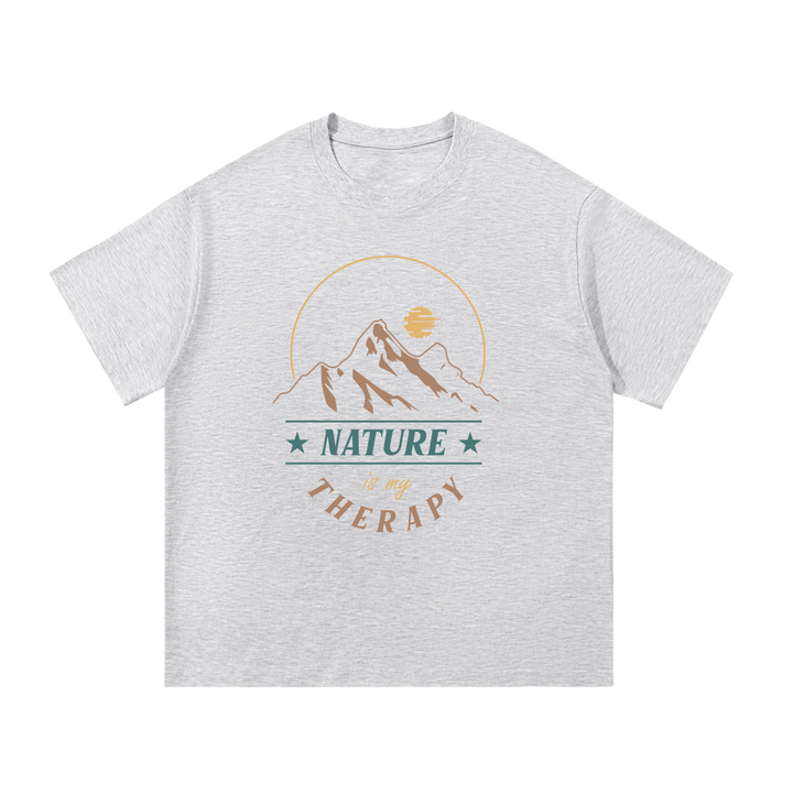 hiking lover Nature Is My Therapy Mountain Sunrise Tee