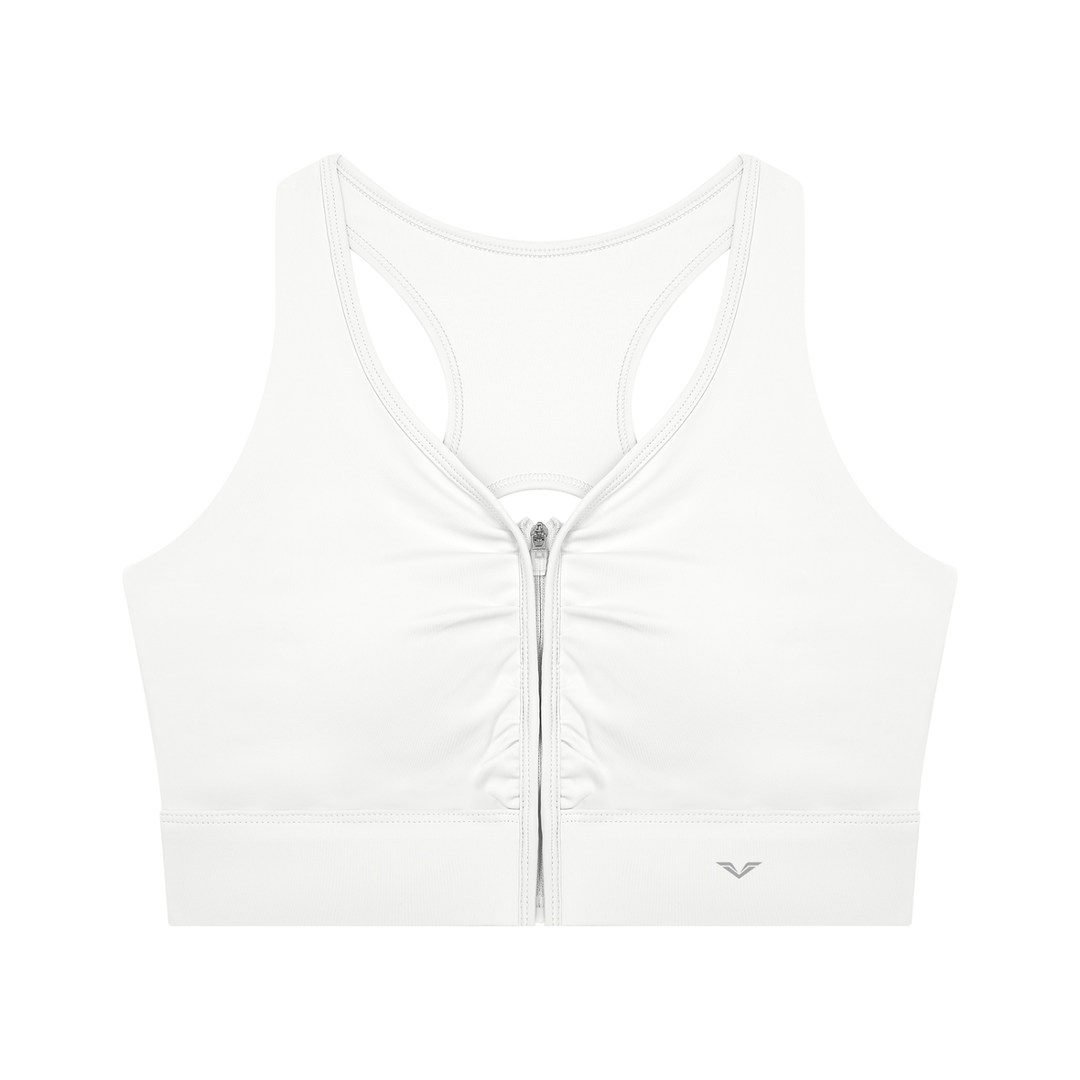 Women’s  gym wear Cropped Zip Yoga Sports Bra