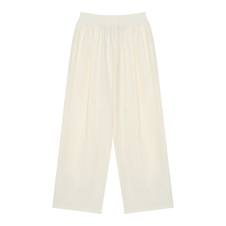 WOMEN PENT  Striped Pleated Pants