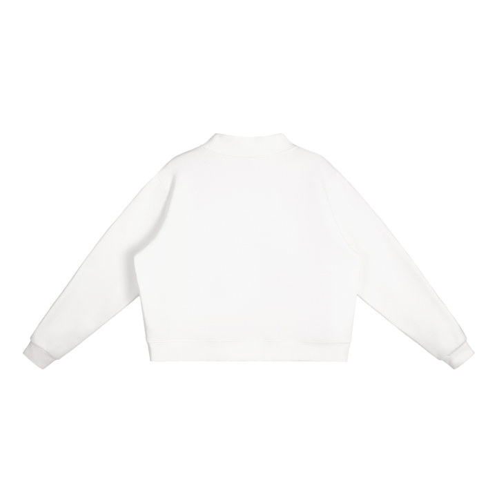 women graphic  Fleece Mock-Neck Crew Sweatshirt