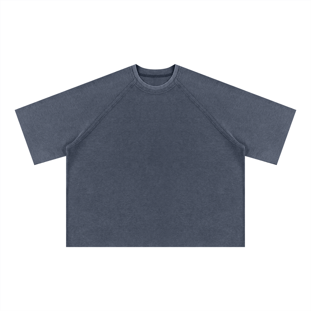 men t shirt Unisex Mineral Wash Boxy Waffle T-Shirt