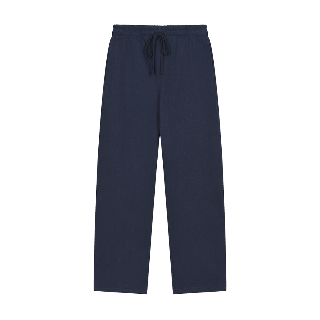 WOMEN PENT Solid Color Straight-Leg Sweatpants