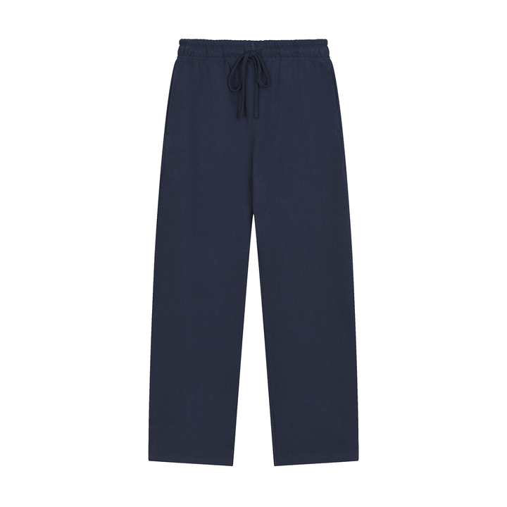 WOMEN PENT Solid Color Straight-Leg Sweatpants
