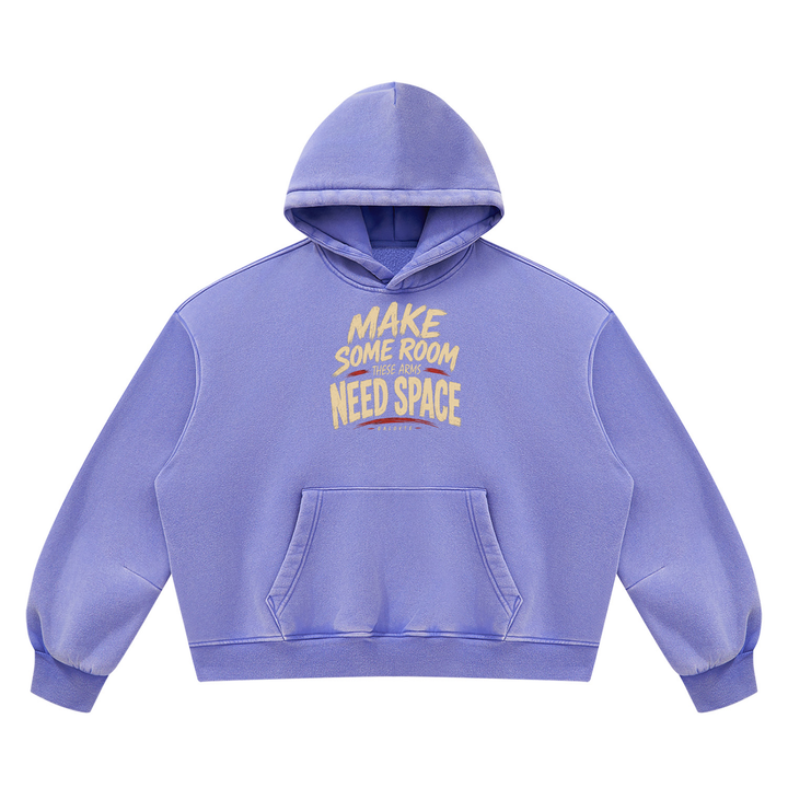 MEN GYM WEAR Unisex Vintage Wash Boxy Fleece Hoodie