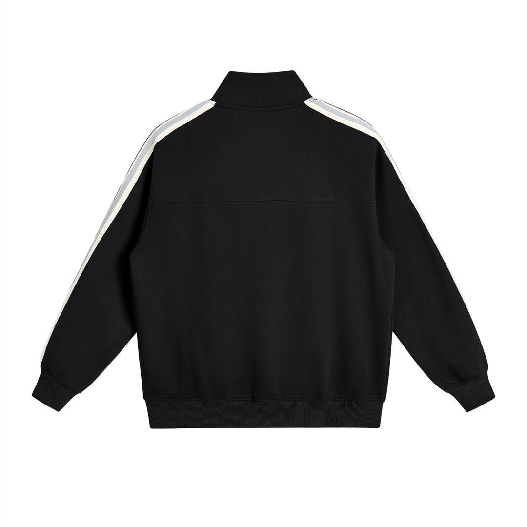 MEN COAT AND JACKET Contrast Side-Stripe Stand Collar  Jacket